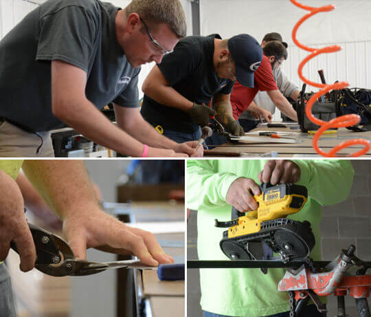 Steamfitters and pipefitters working